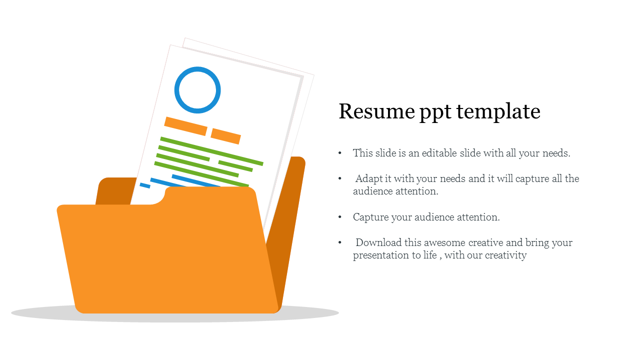 Amazing Resume PPT Template Themes Design Presentation